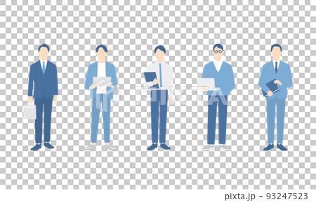 ビジネスマンの全身イメージセット 93247523