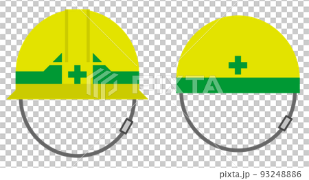 工事現場などで頭を保護するヘルメットのイラスト 工事現場などで頭を保護するヘルメットのイラスト 93248886