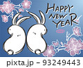 年賀状2023年うさぎ年 93249443