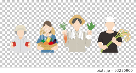 農業 農家 収穫 野菜 稲作 果物 農業者 男女 イラスト 農業 農家 収穫 野菜 稲作 果物 農業者 男女 イラスト 93250900
