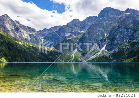 Lake of Morskie Oko or Eye of the Sea, in the High Tatras mountain range of Tatra National Park 93251021