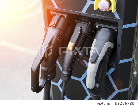 Charging station for electric cars. Types and connectors of ports for charging vehicles. Charging station for electric cars. Types and connectors of ports for charging vehicles. 93256739