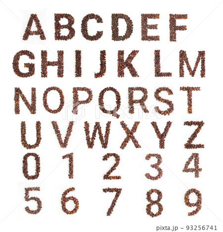 Coffee font.  93256741