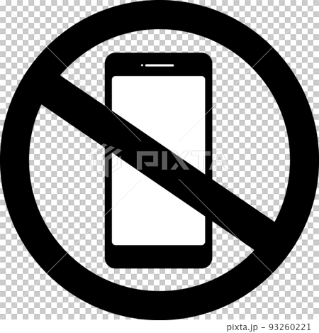 Smartphone - prohibited prohibited mark icon photography prohibited monochrome Smartphone - prohibited prohibited mark icon photography prohibited monochrome 93260221