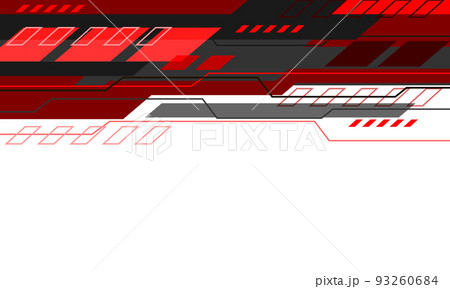 Abstract red grey geometric cyber speed technology on white with blank space design modern futuristic background vector 93260684