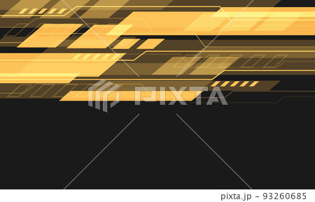 Abstract yellow geometric cyber speed technology on grey with blank space design modern futuristic background vector 93260685