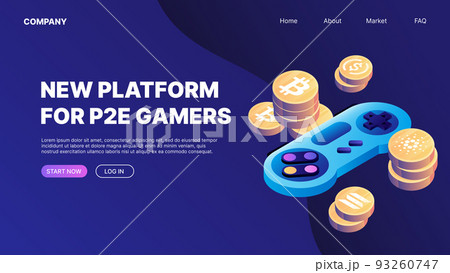 New Platform for P2E Games. Website Landing Page Design 93260747
