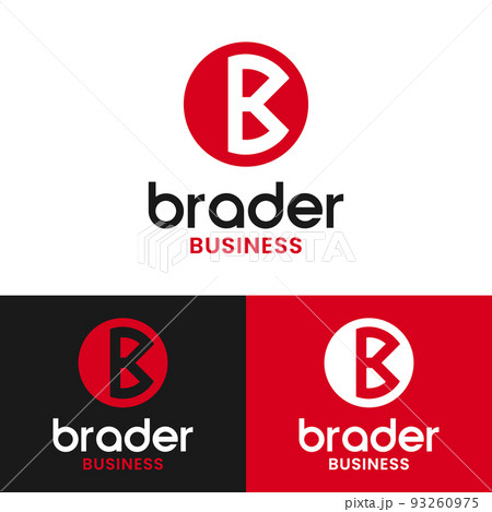 Letter Initial B Red Circle Logo Design Template Letter Initial B Red Circle Logo Design Template 93260975
