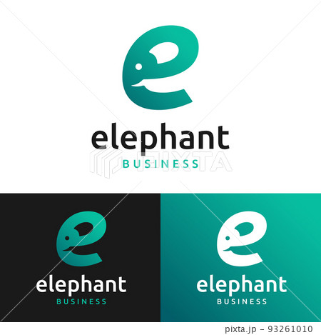 Letter Initial E Elephant Logo Design Template Letter Initial E Elephant Logo Design Template 93261010