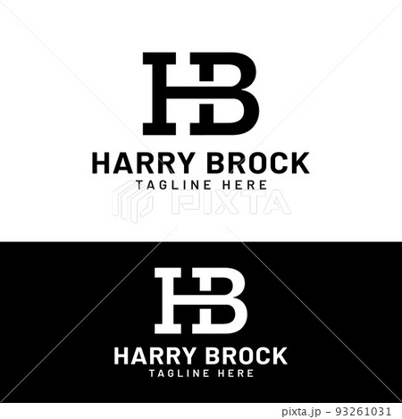 H B HB BH Letter Monogram Initial Logo Design Template 93261031