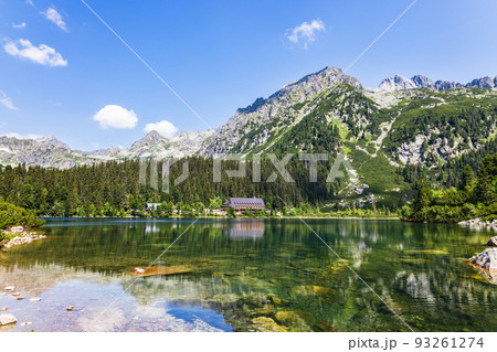 Poprad Mountain Lake, or Popradske Pleso, is the mountain lake located in the High Tatras, Slovakia Poprad Mountain Lake, or Popradske Pleso, is the mountain lake located in the High Tatras, Slovakia 93261274