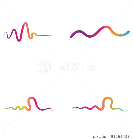 Sound waves vector illustration design template Sound waves vector illustration design template 93262438
