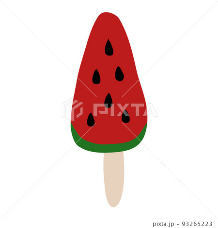 Watermelon ice cream lollipop or popsicle, vector Watermelon ice cream lollipop or popsicle, vector 93265223