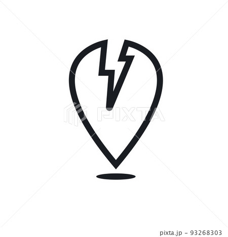 power charger location point icon vector concept design 93268303