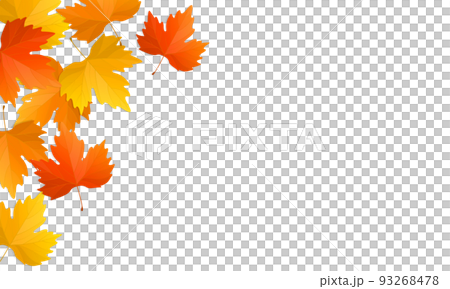 Autumn maple leaves background frame illustration Autumn maple leaves background frame illustration 93268478