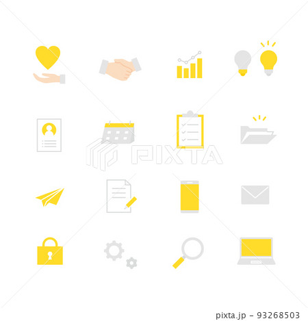 ビジネスアイコン素材セット 93268503