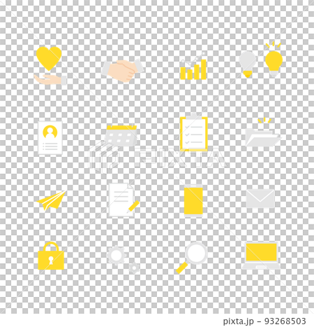 ビジネスアイコン素材セット 93268503