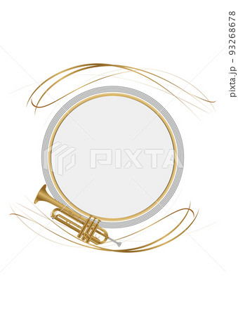 楽器と五線譜 93268678