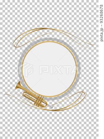 楽器と五線譜 93268678