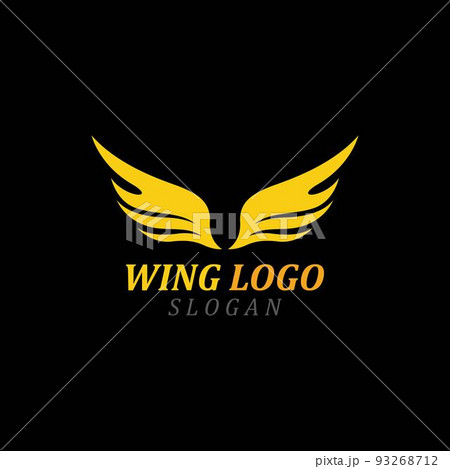 yellow wing  logo vector illustration icon 93268712