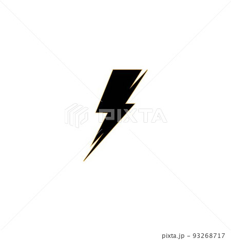 lightning thunderbolt electricity logo design template 93268717