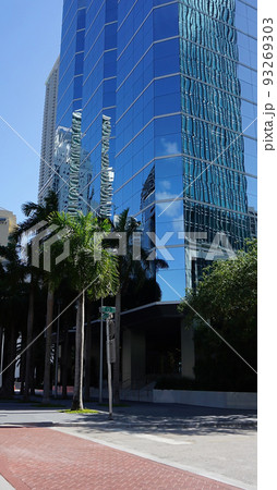 Downtown skyline cityscape near Brickell avenue Downtown skyline cityscape near Brickell avenue 93269303