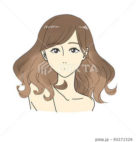 すまし顔の女性のイラスト素材 [93271526] - PIXTA