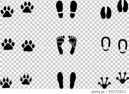 Footprints animal human set Footprints animal human set 93272831