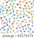 Vector illustration. Seamless pattern of colorful English letters 93273574