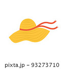 Women's summer hat. Flat vector illustration isolated on a white background. 93273710