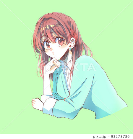 カメラ目線の女性 93273786
