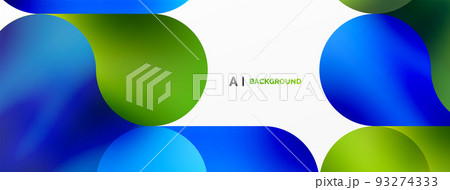Round shapes and circle geometric abstract background. Vector Illustration For Wallpaper, Banner, Background, Card, Book Illustration, landing page 93274333