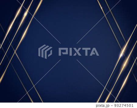 紺色の背景とゴールドの装飾 紺色の背景とゴールドの装飾 93274501