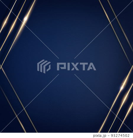 紺色の背景とゴールドの装飾 紺色の背景とゴールドの装飾 93274502