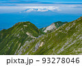 木曽前岳 登山 稜線 7月 快晴 山 長野 93278046