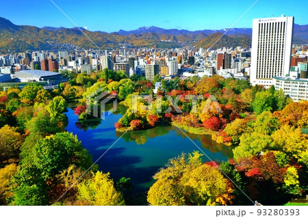 札幌市 中島公園の紅葉 札幌市 中島公園の紅葉 93280393