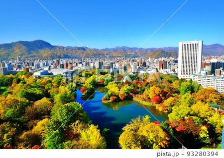 札幌市 中島公園の紅葉 札幌市 中島公園の紅葉 93280394