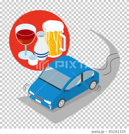 Drunken driving car 93281335