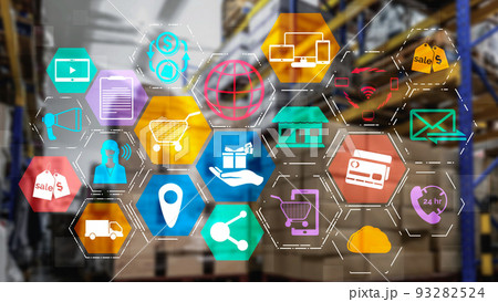Omni channel technology of online retail business approach 93282524