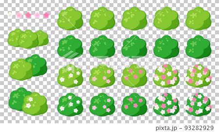 可愛的灌木_杜鵑花插圖素材集 93282929