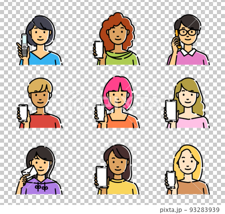 人それぞれの通信手段のセット 人それぞれの通信手段のセット 93283939