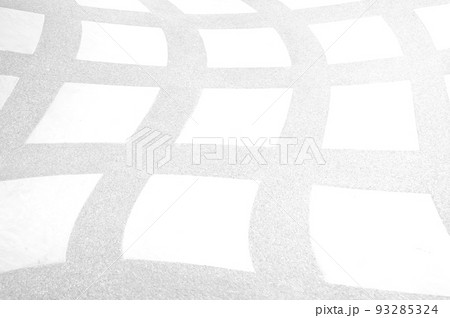 Abstract white background, The square ceramic tile floor was adjusted into a curve. Abstract concepts. 93285324