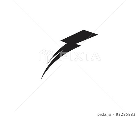 Flash lightning logo black vector Flash lightning logo black vector 93285833