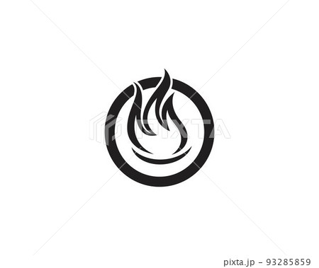 Fire black logo design vector Fire black logo design vector 93285859