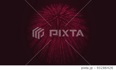 Magenta volley of fireworks on the dark isolated, 3D rendering 93286426