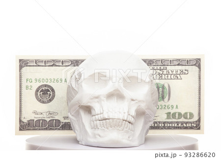 image of skull money banknote white background image of skull money banknote white background 93286620
