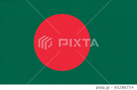 Flag on fabric surface. Bangladesh national flag on textured background 93286754