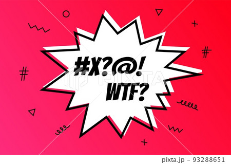 Comic speech bubble with swear words symbols Vector bad speech language icon 93288651