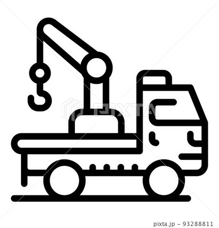Tow truck icon, outline style Tow truck icon, outline style 93288811