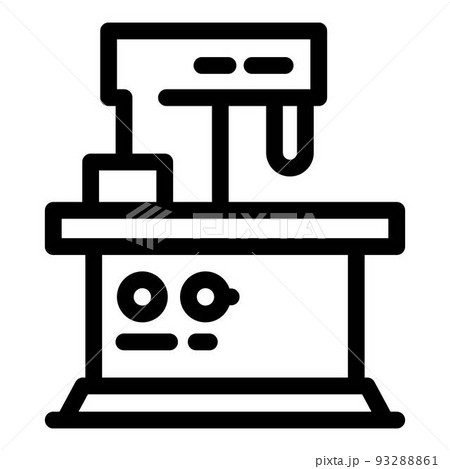 Milling machine beam icon, outline style 93288861